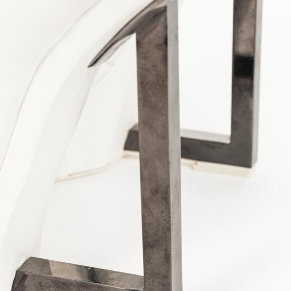 Gareth Pugh SS/14 Runway White Leather Angular-Heel Ankle Boots - Picture 9 of 11